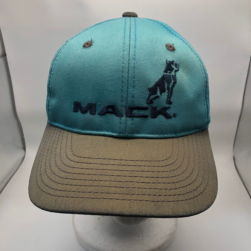 Vintage Mack Trucks Hat Tri-State Truck‎ Center 70 Years Teal Tan Baseball Cap